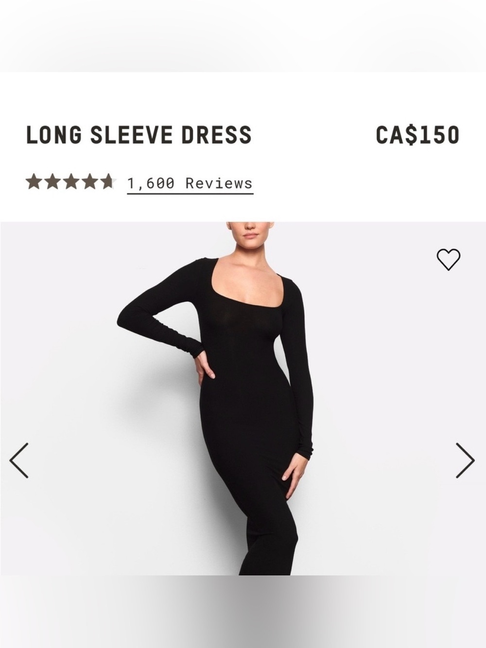 SKIMS Soft Lounge modal Long-Sleeve Scoop Neck Maxi Dress black